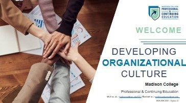 Developing Organizational Culture